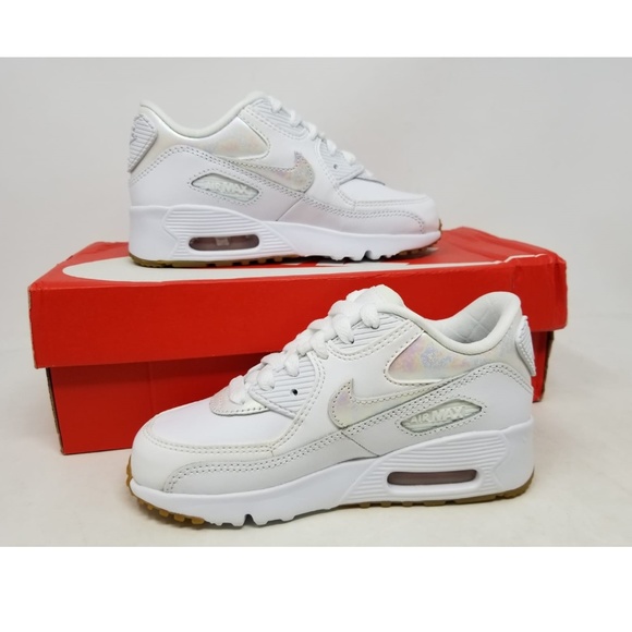 Nike Kids Air Max 90 LTR SE GP White Prism Pink 897986 Nike Kids Air Max 90 LTR SE GP White Prism Pink 897986